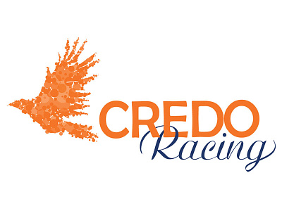 Credo Racing Logo bird cursive cycling logo logo logo design orange racing