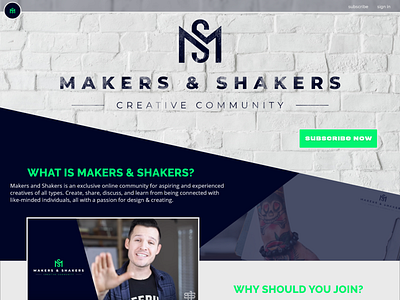 Speed Concept - Makers & Shakers landing page challenge concept design landing page web design