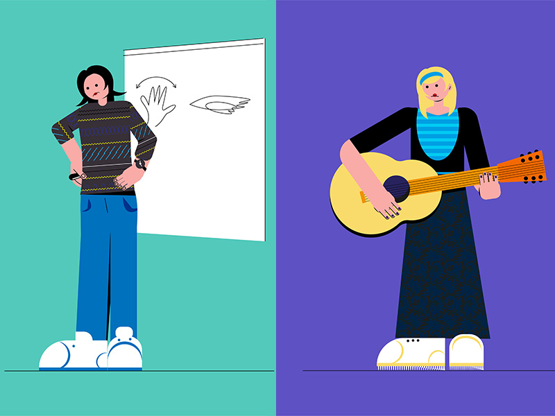 сериал "Друзья", Моника и Фиби by Валерия Ситникова on Dribbble