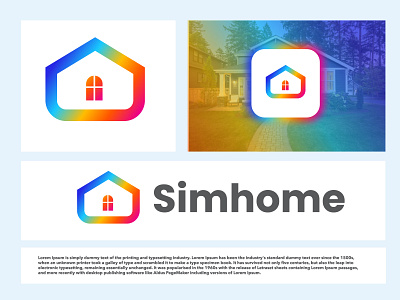 Home modern logo branding a b c d e f g h i j k l m branding colorful design designs gradient logo graphic design home house illustration minimal modern modern logo monogram n o p q r s t u v w x y z realestate top best vector