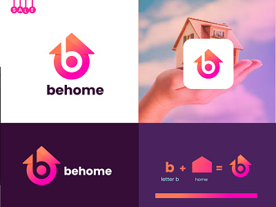 b letter home logo - b modern logo - b logo