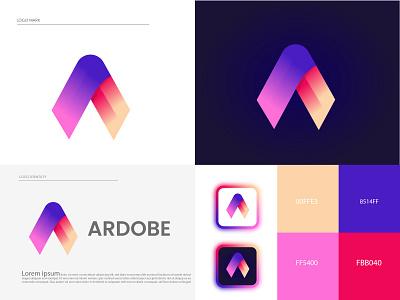 A logo - A letter logo - A letter modern logo