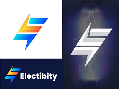 E letter bolt logo - e logo - unused