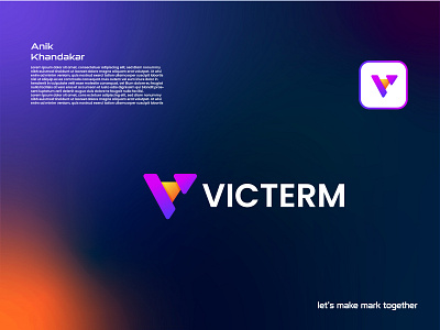 v letter modern logo design