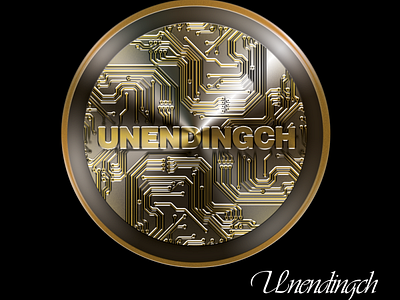 UnendingCH coin branding design graphic design logo typography