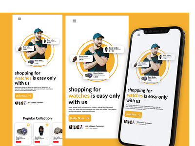 Watches Shop - E-commerce Landing Page -  Responsive