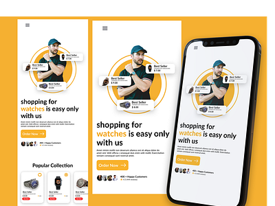 Watches Shop - E-commerce Landing Page -  Responsive