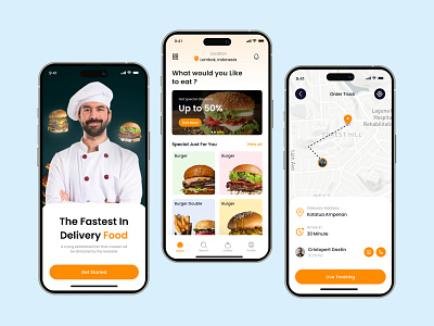 Food Delivery - Mobile App branding delivery design eat food food app food delivery app food delivery application food design food order mobile mobile app ui ux