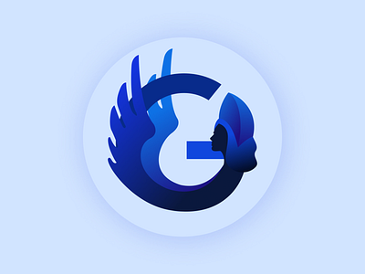 "G" Logo Blue bird illustration bird logo blue g letter letter letter logo letter logo design letter logos logo mythology sphinx