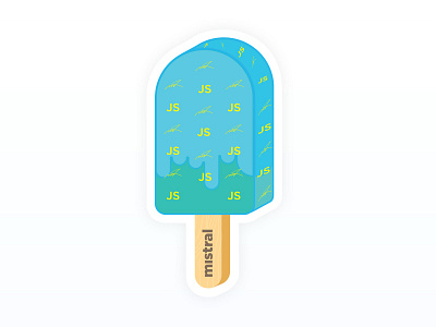 Edible Technology blue candy cartoon ice cream illustration illustrator isometry javascript popsicle sticker sticker pack vector