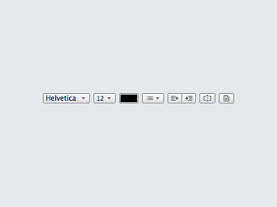 Formatting toolbar icons
