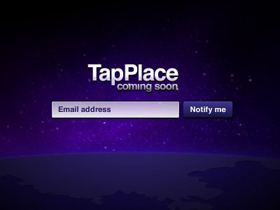 TapPlace teaser black form tapplace teaser website