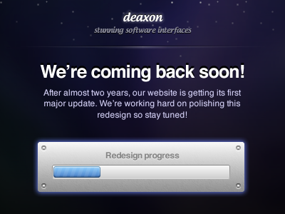 Deaxon v2 teaser black deaxon landing loader teaser website
