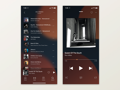 Daily UI - #009 / Music Player app dailyui dailyuichallenge design ios music player ui ux web