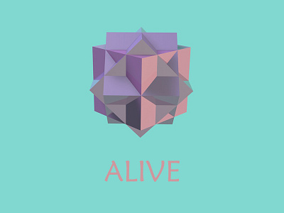 Alive color cube geometry life philosophy