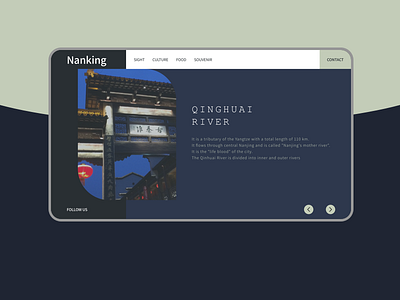 Travel Guide from Nanking mockup sketch travel website