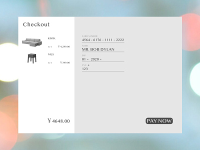 Credit Card Checkout - Day 02 #Daily UI challenge checkout simple website