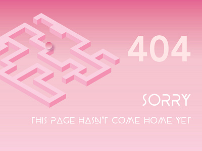 404 Page - Day 08 #Daily UI 3d 404 gradient illustrator typography website