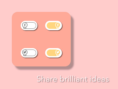 Social Share - Day 10 #Daily UI button social share switch ui ux