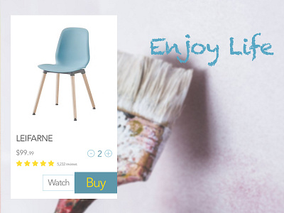 E-Commerce Shop - Day 12 #Daily UI app chair furniture ui ux