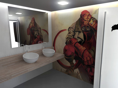 3D rendering - toilets