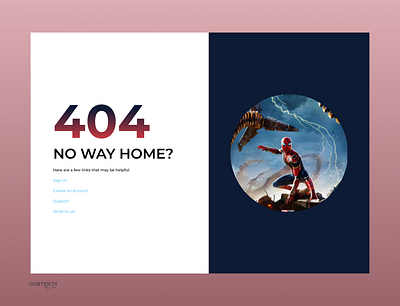 Daily UI 008 - 404 Page 404 404 page dailyui dailyui008 design error error page nowayhome spiderman ui uidesign