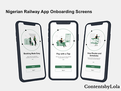 Nigerian Railway App - Onboarding Screens
