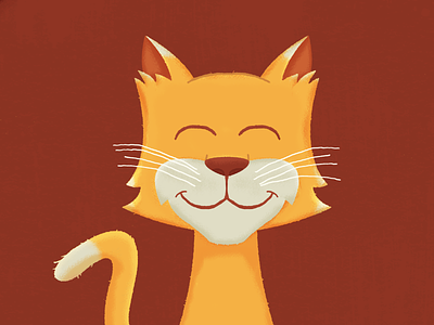 Nine Happy Lives Final: cropped section animal bright cat happy illustration vector