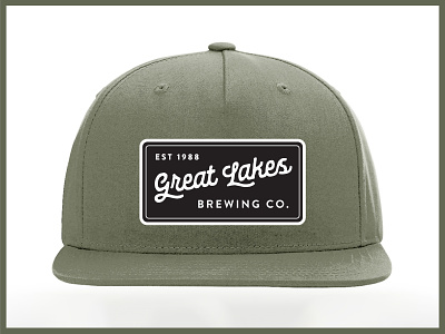 GLBC minimal patch design apparel beer branding design hat minimal patch typography vector