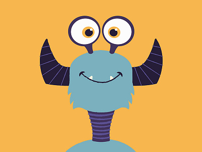 Monster Portrait WIP bright friendly happy illustrator monster portrait stroke texture