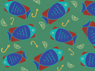 Mediterranean Scrapbook Kit - Postcard sample color cute fish food fun illustration mediterranean