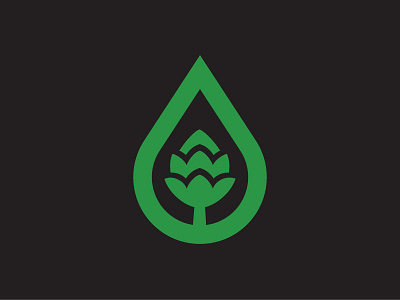 Logo concept beer charity community eco green hop nature water