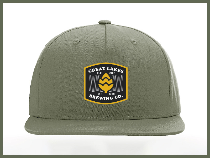 GLBC Rejected Hat Design branding beer rejected patch minimal typography design apparel glbc hat