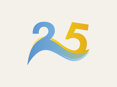 25 waves branding design identity logo sea