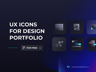 UX icons for design portfolio