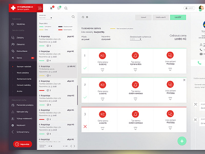 UI of price propos in CRM system apps dashboard interface material designl summary system ui web