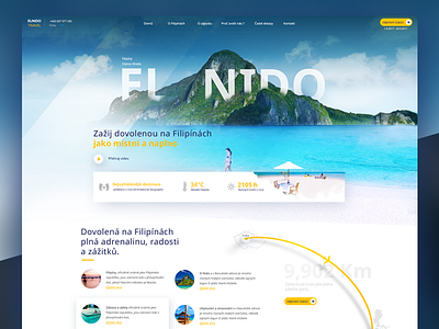 ElNido Travel (Travel agency with one destination - Palawan) design landing page nature ocean site tourism travel typography ui ux web