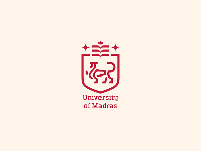 Logo Redesign :: University of Madras books cardinal coats of arms education heraldry logo logo mark logo redesign logodesign logos madras modern modern logo redesign redesign concept redesigned tiger tigers university university logo
