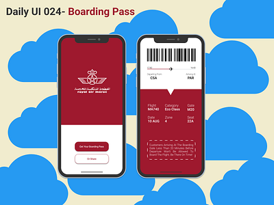 Daily UI 023 - Boarding Pass😎 app branding dailyui design illustration ui ux