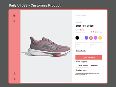 Daily UI 033 - Customize Product 😎 branding dailyui design illustration ui