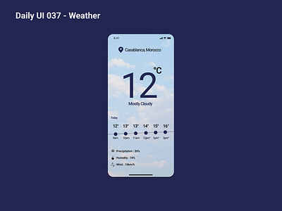 Daily UI 037 - Weather 😎 app dailyui design illustration ui ux