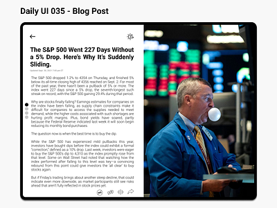 Daily UI 035 - Blog Post  😎