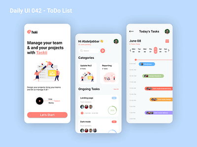 Daily UI 042 - ToDo List 😎 app branding dailyui design illustration logo ui ux