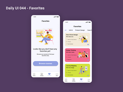 Daily UI 044 - Favorites 😎 app dailyui design illustration ui ux