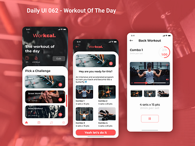 Daily UI 062 - Workout of the Day 😎 app branding dailyui design illustration logo ui ux