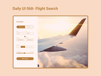 Daily UI 068 - Flight Search 😎 app branding dailyui design illustration logo ui ux
