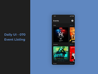 Daily UI 070 - Event Listing 😎