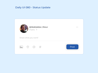 Daily UI 080 - Status Update 😎