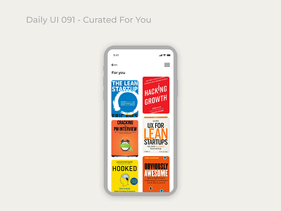 Daily UI 091 - Curated for you  😎