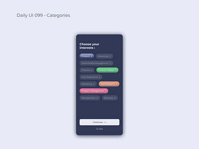 Daily UI 099 - Categories  😎